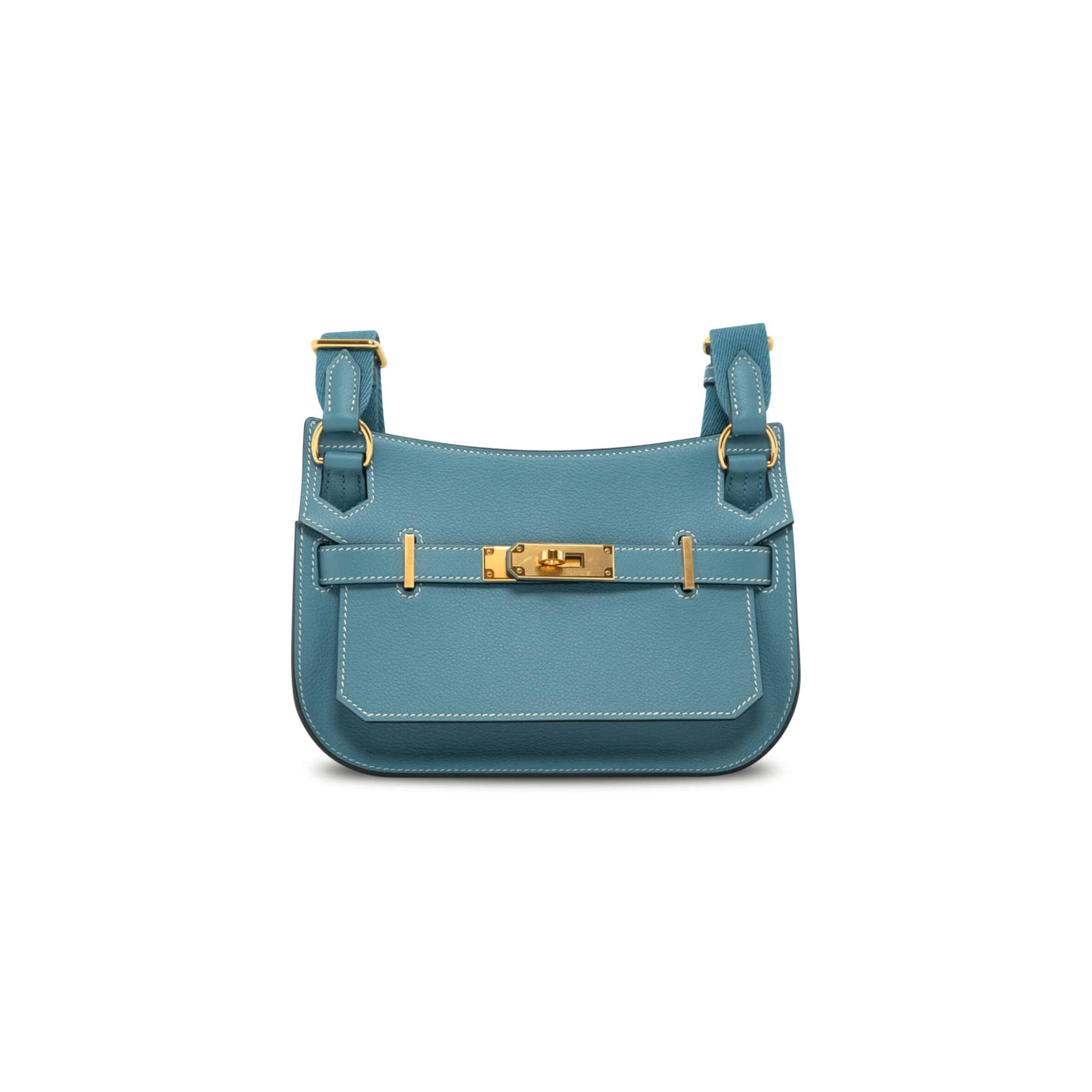HERMÈS JYPSIERE MINI BLEU JEAN EVERCOLOR (23*17*5cm)